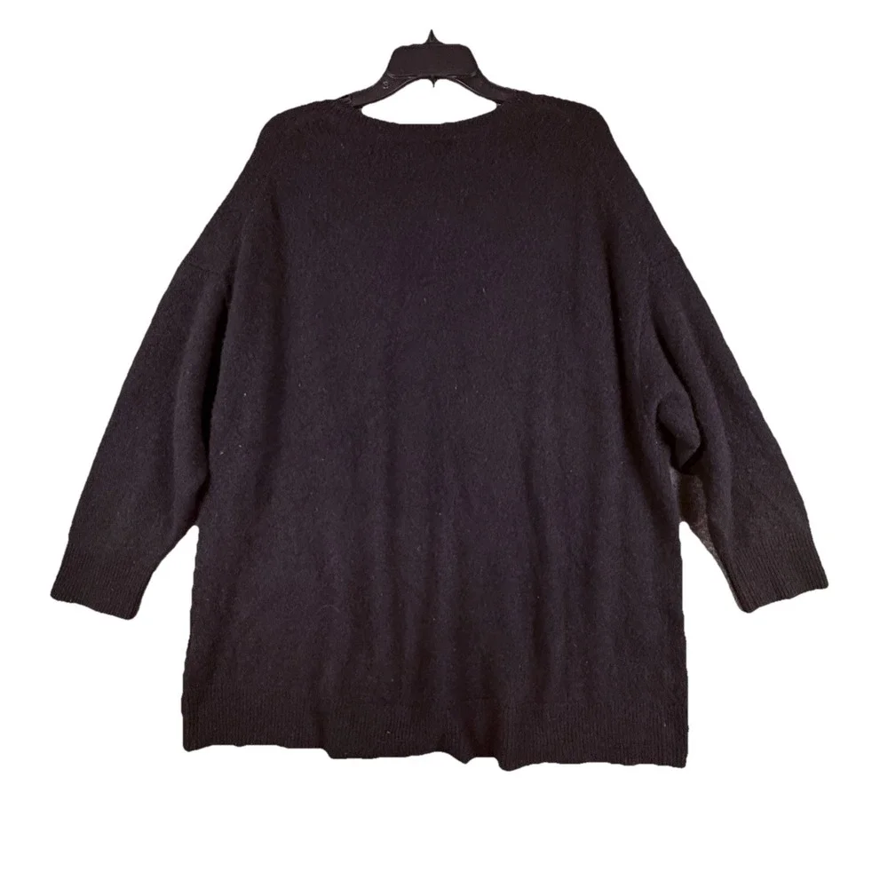 Banana Republic Sweater Mens Sz XL 100% Cashmere Black Heather V-neck‎